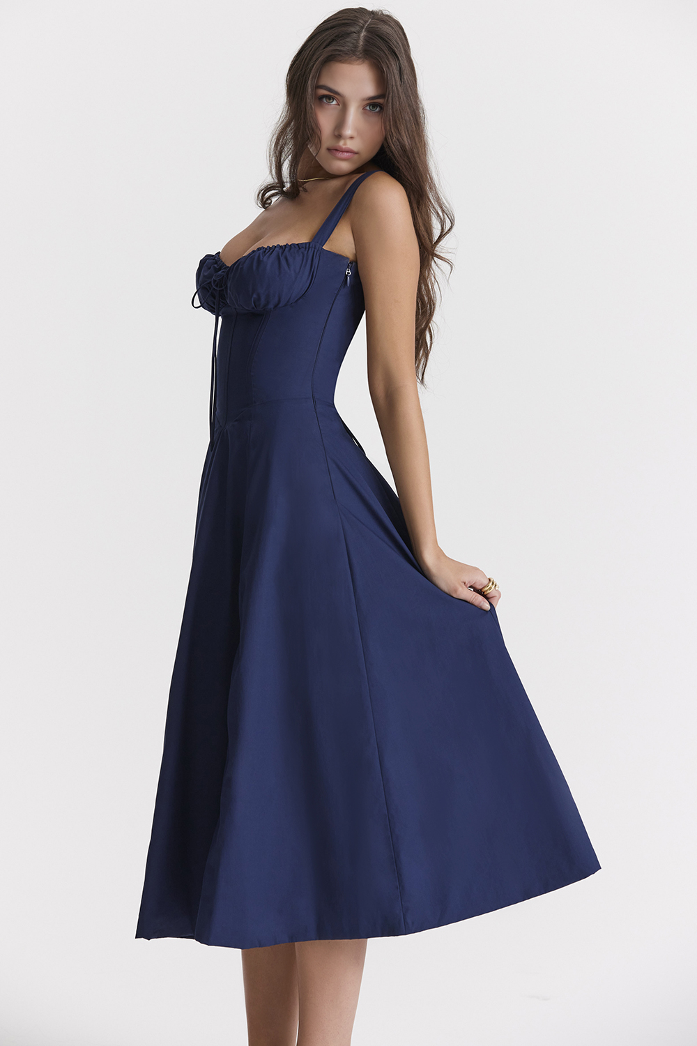 Vintage-Fit Midi Dress