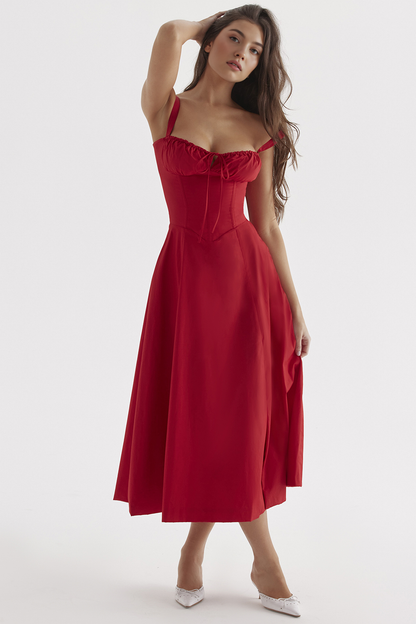Vintage-Fit Midi Dress