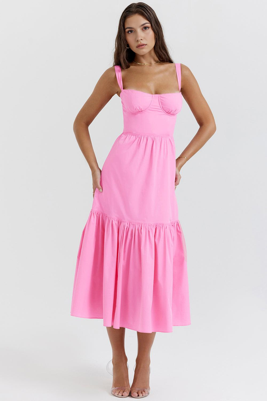 Corset-Silhouette Midi Dress