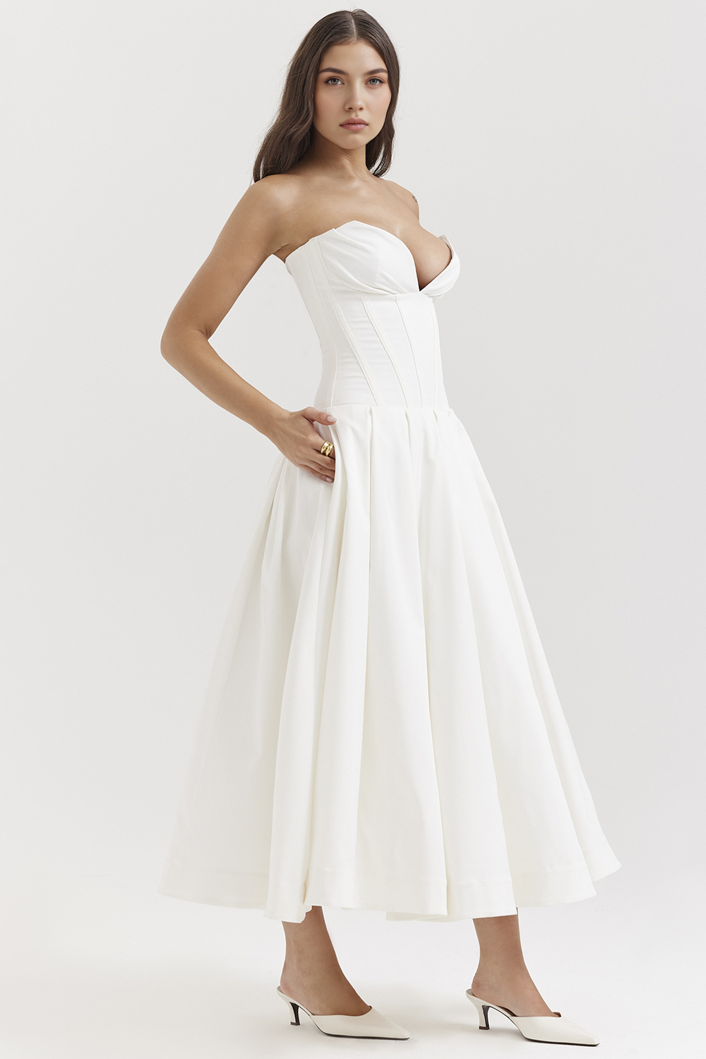 Elegant Tulle Midi Dress