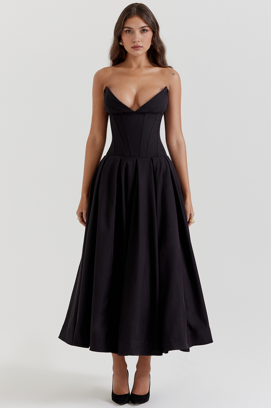 Elegant Tulle Midi Dress