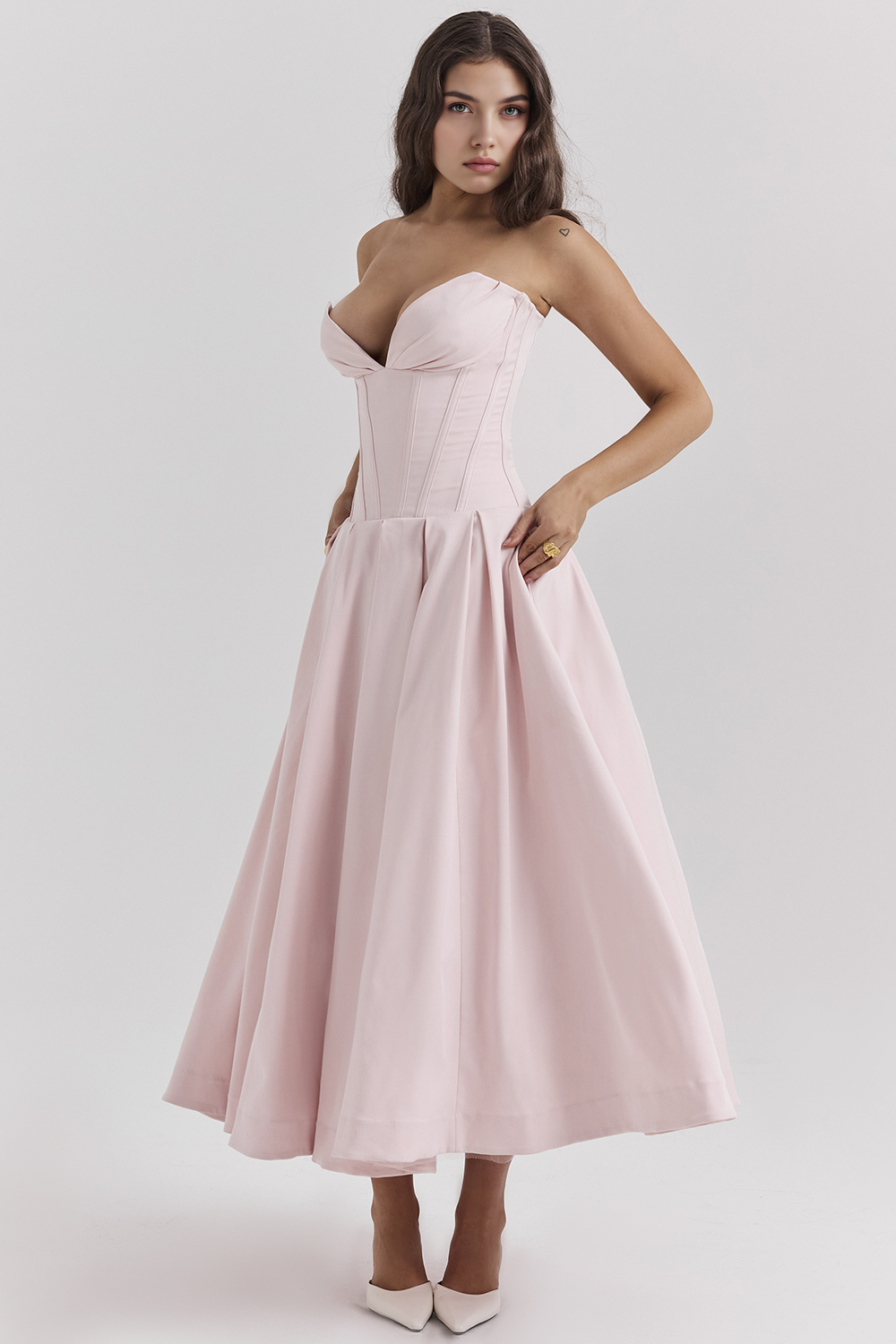 Elegant Tulle Midi Dress