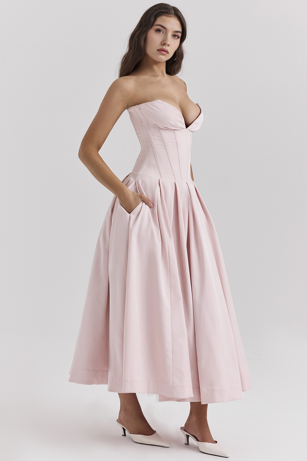Elegant Tulle Midi Dress