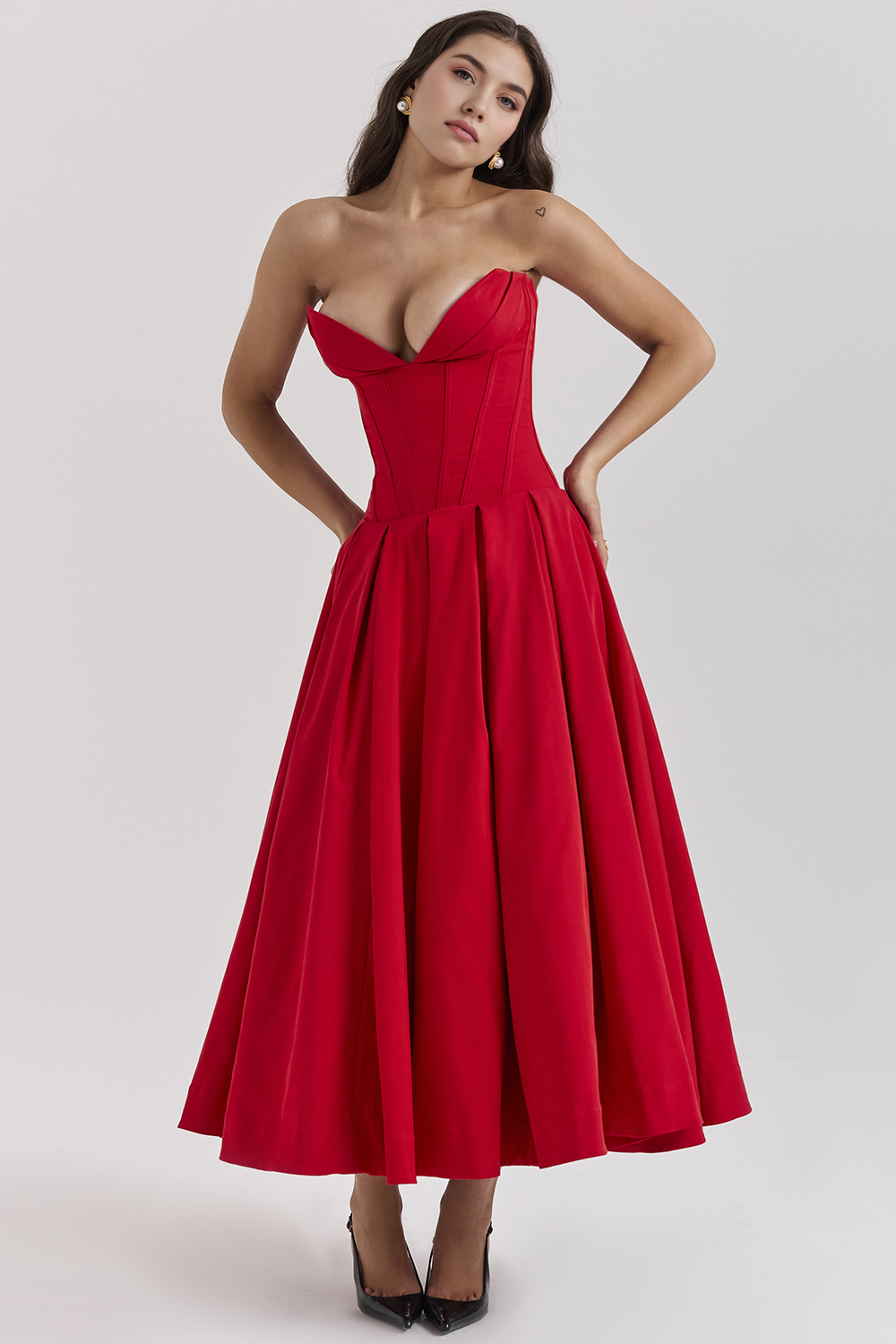 Elegant Tulle Midi Dress