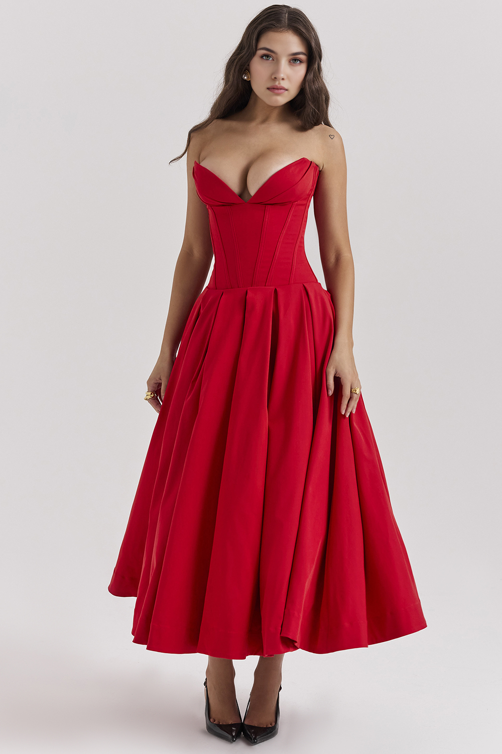 Elegant Tulle Midi Dress