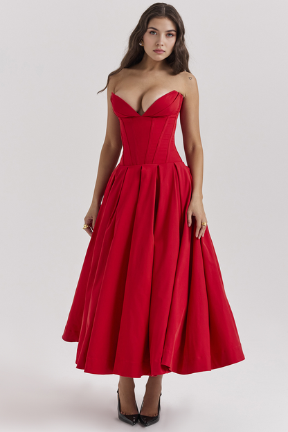 Elegant Tulle Midi Dress