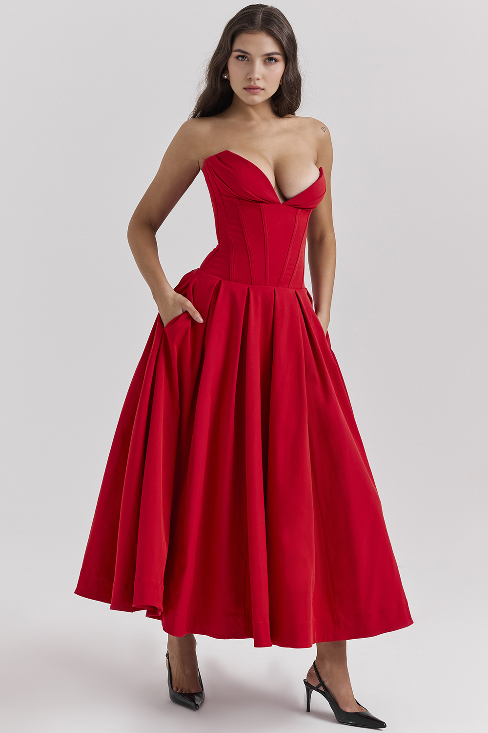 Elegant Tulle Midi Dress