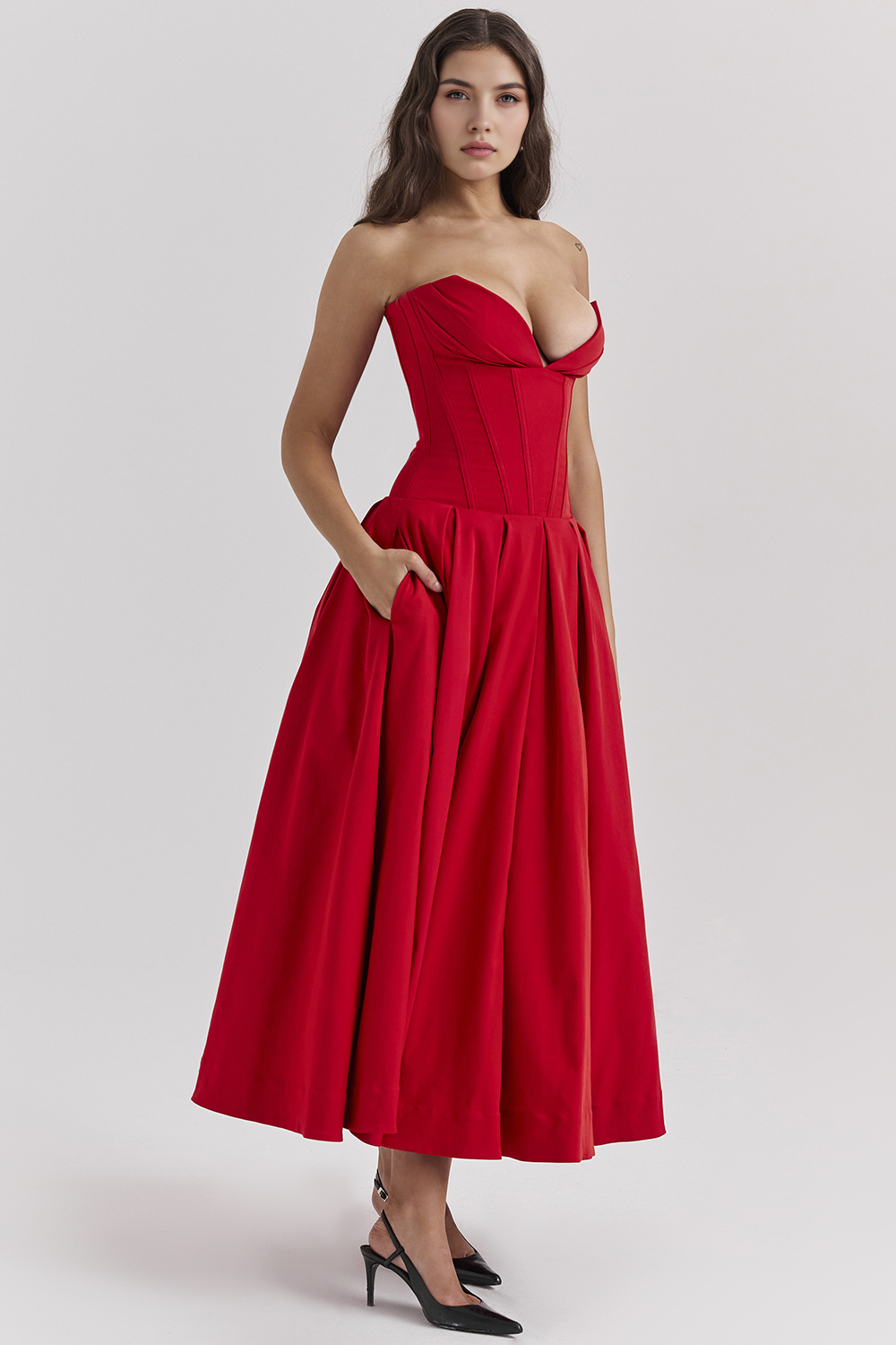 Elegant Tulle Midi Dress