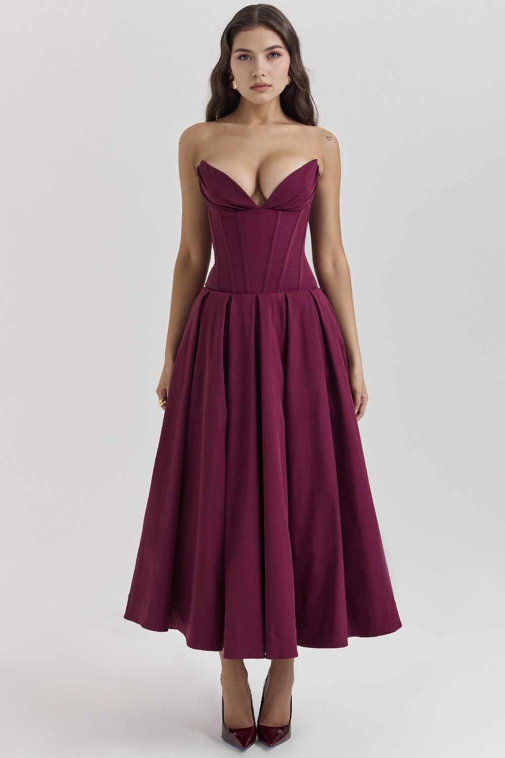Elegant Tulle Midi Dress