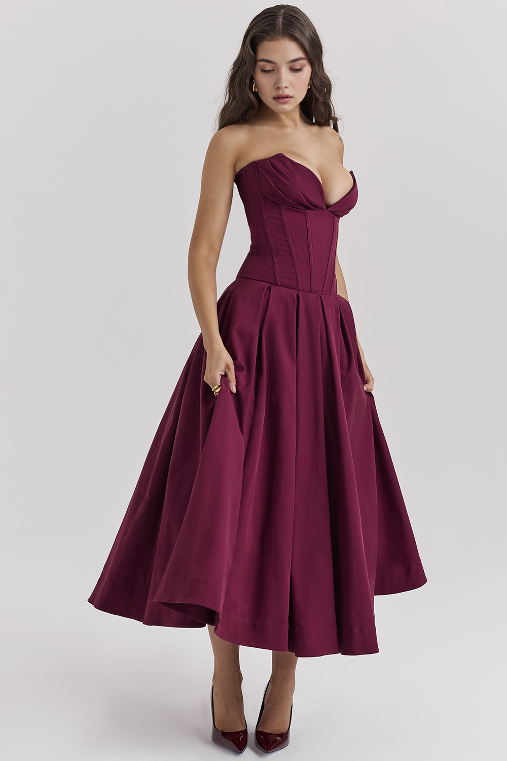 Elegant Tulle Midi Dress