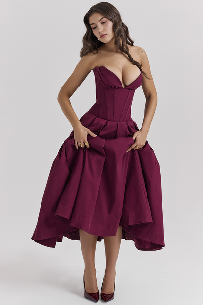 Elegant Tulle Midi Dress