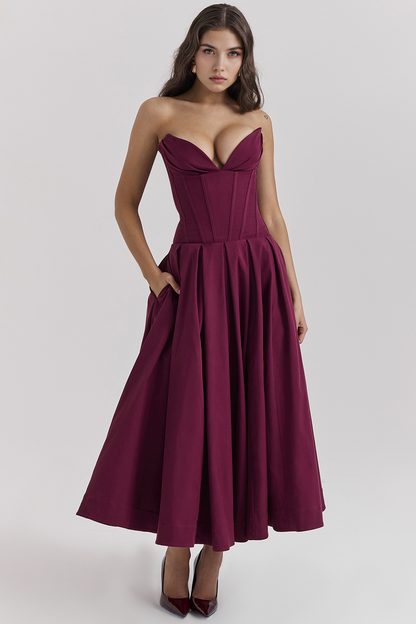 Elegant Tulle Midi Dress