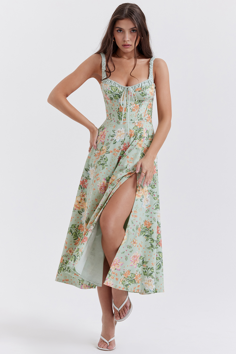 Elegante Vestido Midi Floral