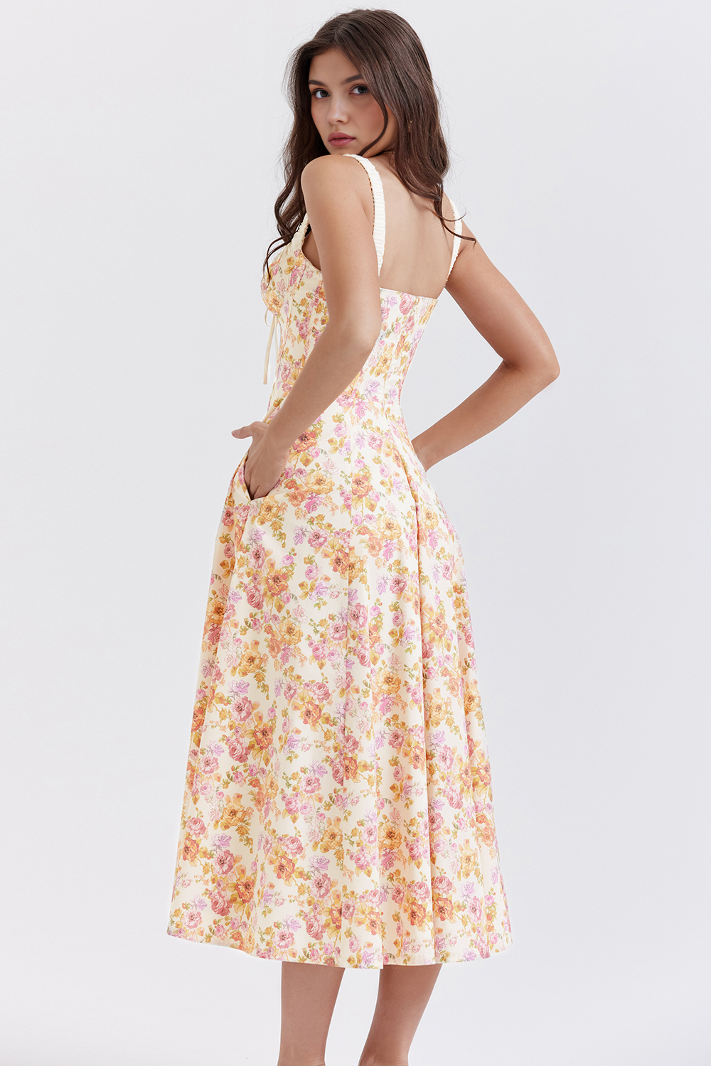 Elegante Vestido Midi Floral