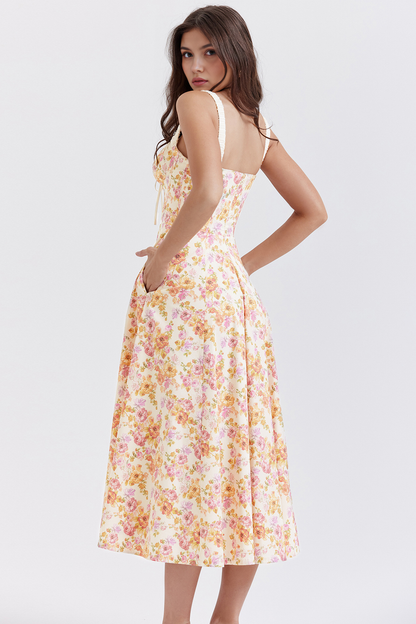 Elegante Vestido Midi Floral