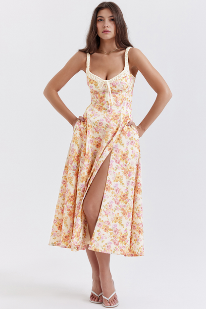 Elegante Vestido Midi Floral