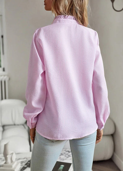 Elegancia-Ruffle Blusa