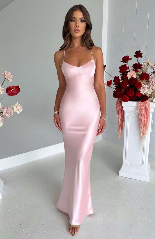 Vestido Maxi Satinado Estilo-Lujo