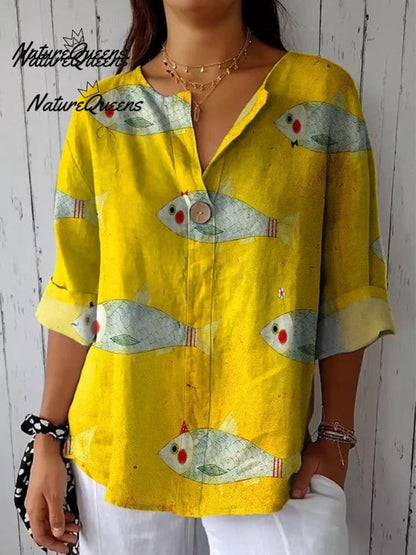 Falda Floral Comfy-Lino