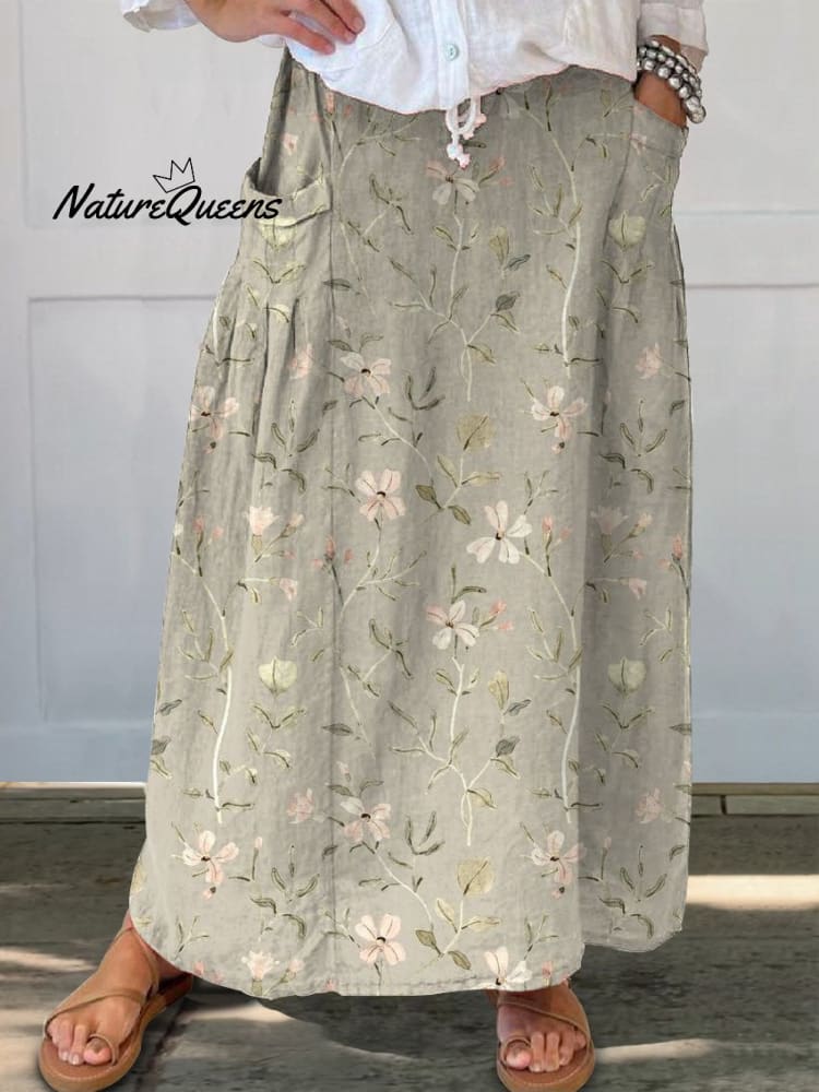 Falda Vintage Bolsillos