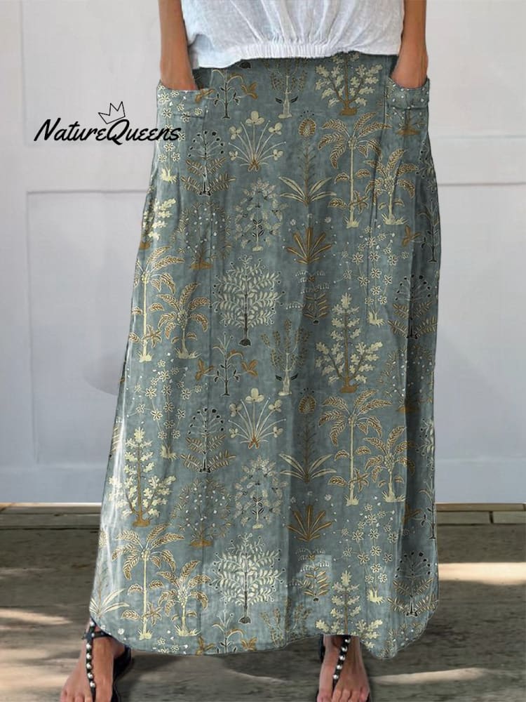 Vestido Casual Vegetación