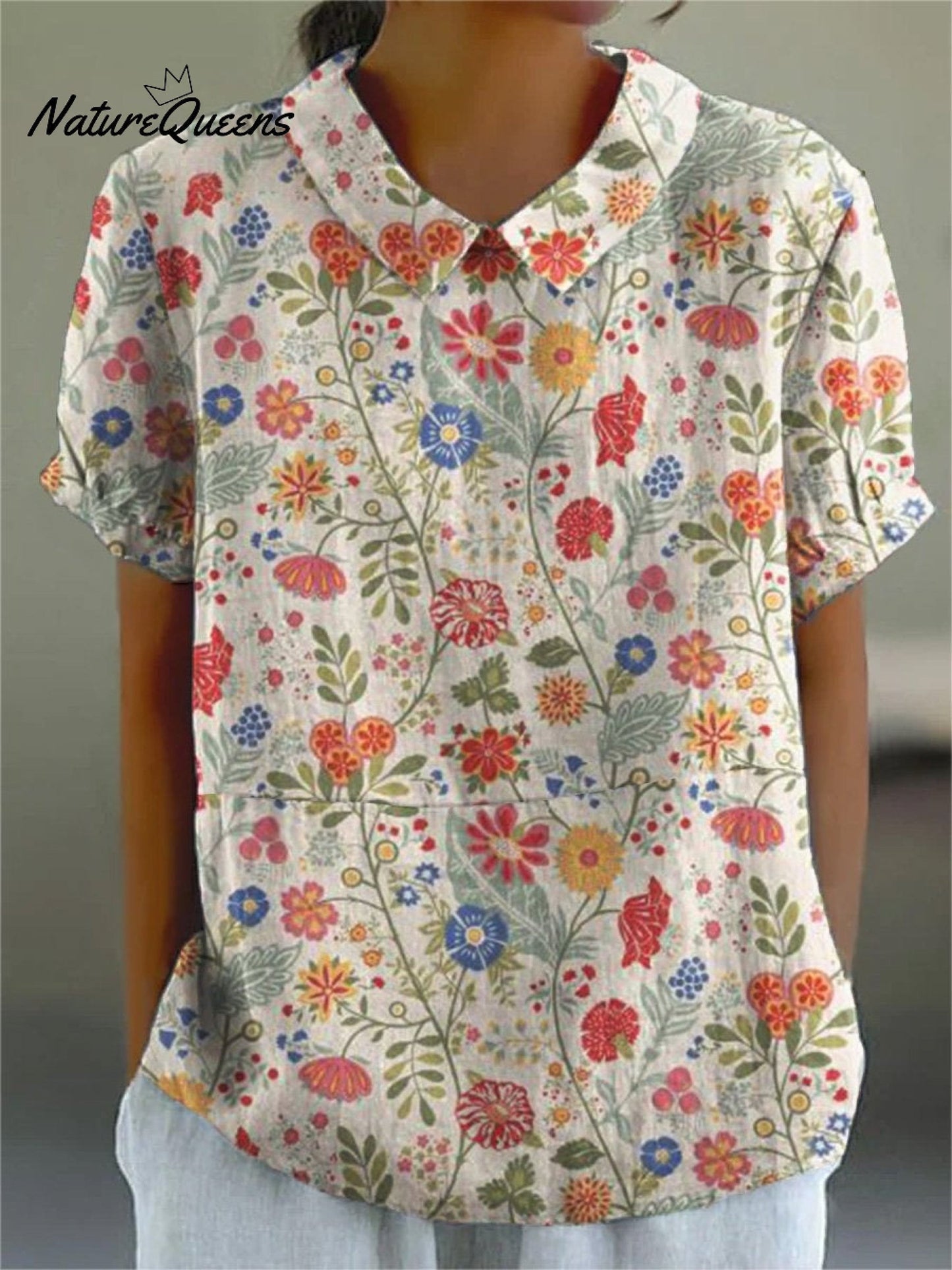 Falda Casual Floral-Viste