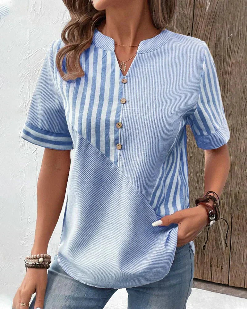 Chic-Comfort Striped Blouse