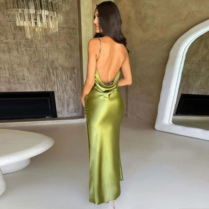 Maxi Vestido Satinado Elegante