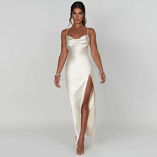 Maxi Vestido Satinado Elegante