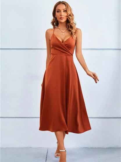 Vestido Maxi Seda Strapless Lujo