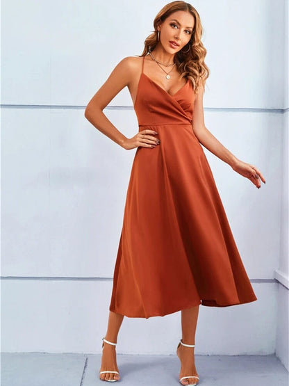 Vestido Maxi Seda Strapless Lujo