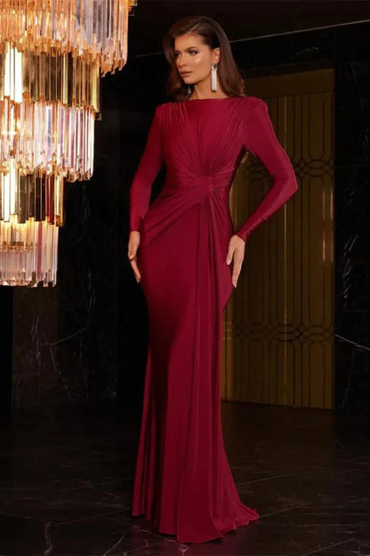 Vestido Maxi Manga Larga Elegante