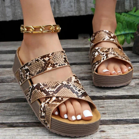 Sandalias Confort Serpiente