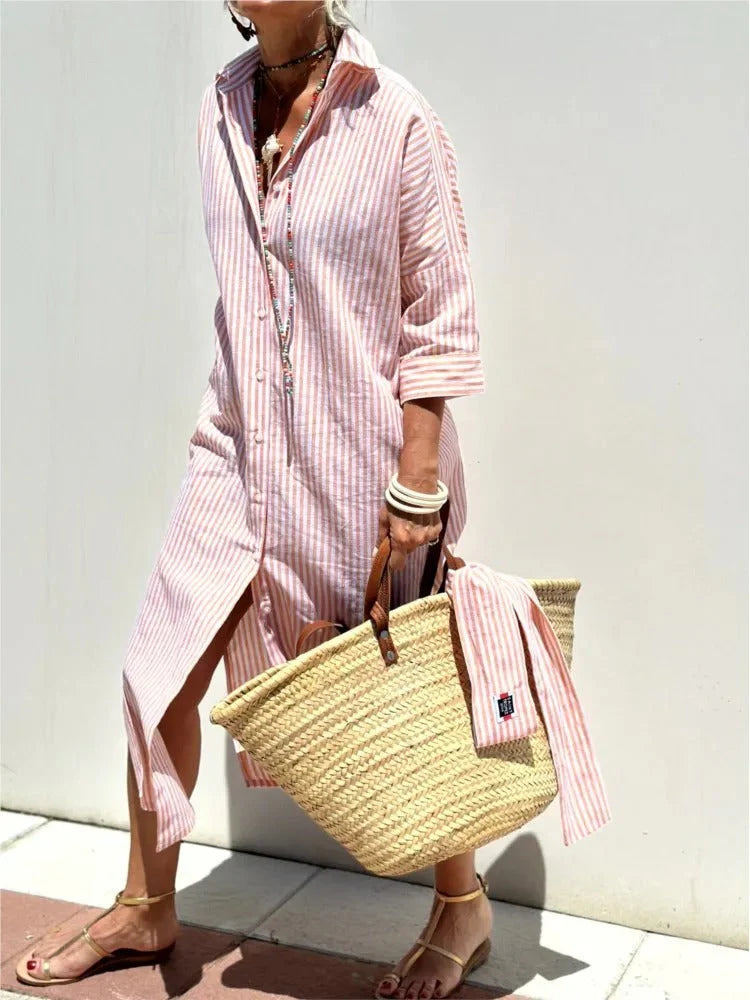 Vestido-rayas-Elegancia
