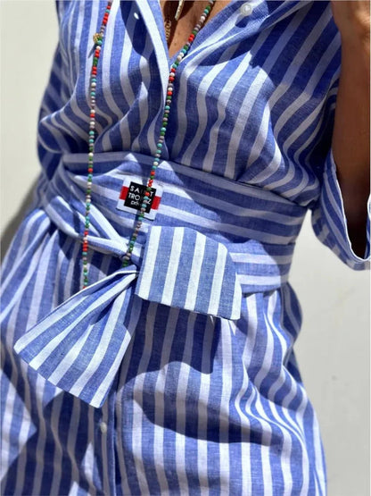 Vestido-rayas-Elegancia