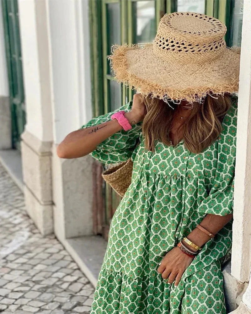 Elegancia Fluida Maxi-Vestido