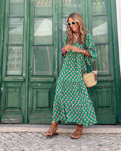 Elegancia Fluida Maxi-Vestido