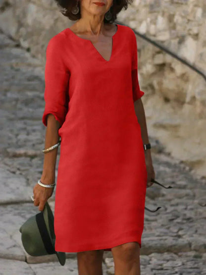 Elegancia Atemporal V-Top Vestido