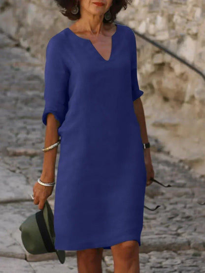Elegancia Atemporal V-Top Vestido