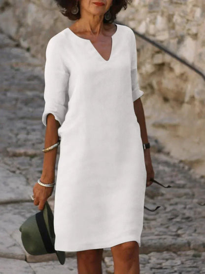 Elegancia Atemporal V-Top Vestido