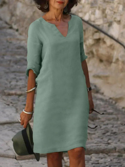 Elegancia Atemporal V-Top Vestido