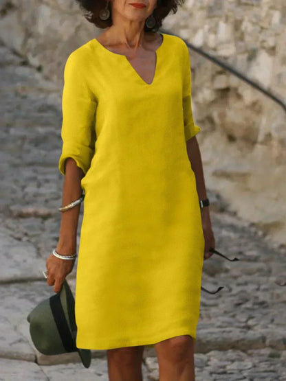 Elegancia Atemporal V-Top Vestido