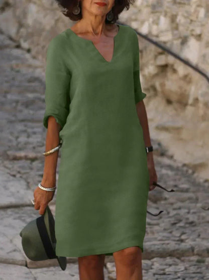 Elegancia Atemporal V-Top Vestido