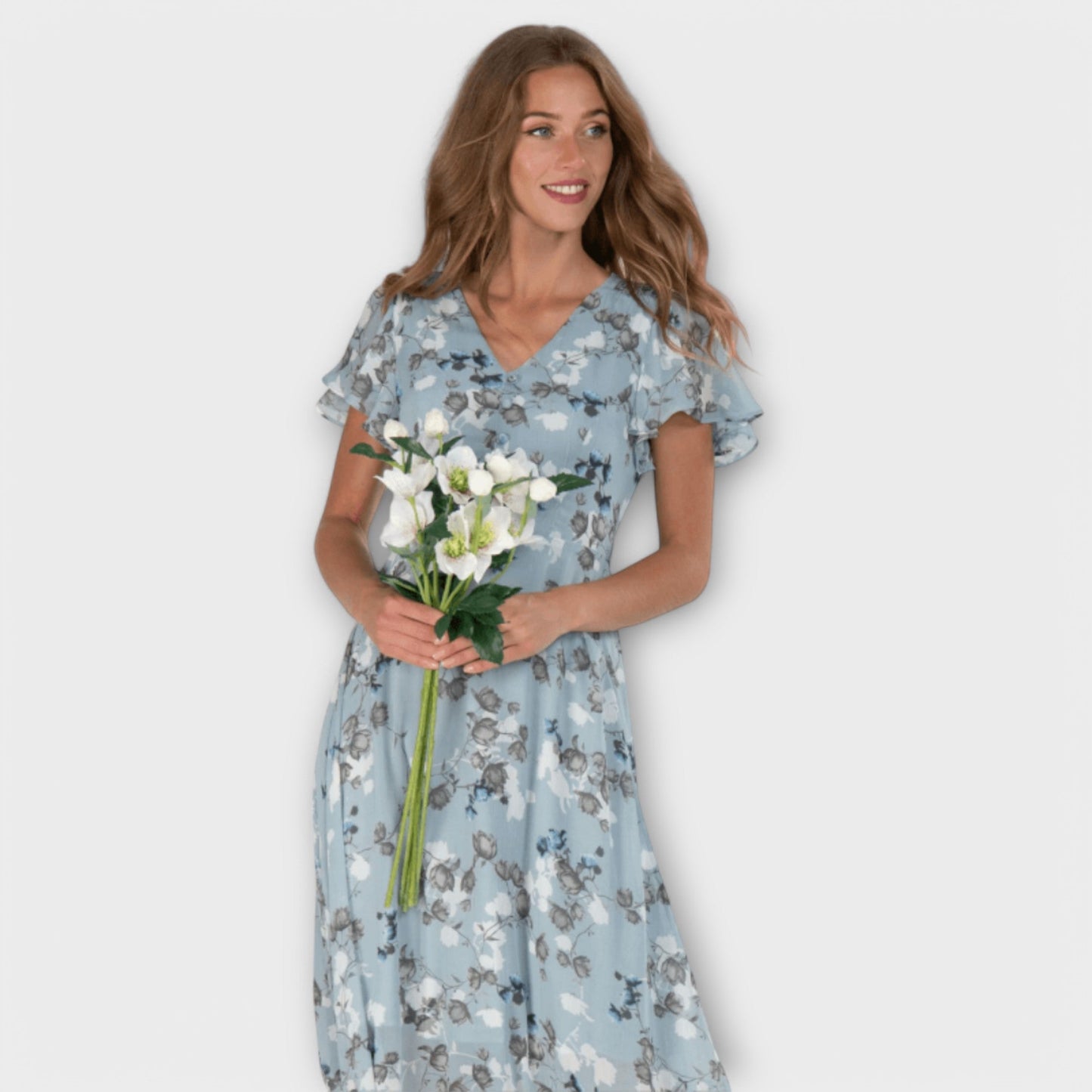 Vestido Maxi Floral Elegante