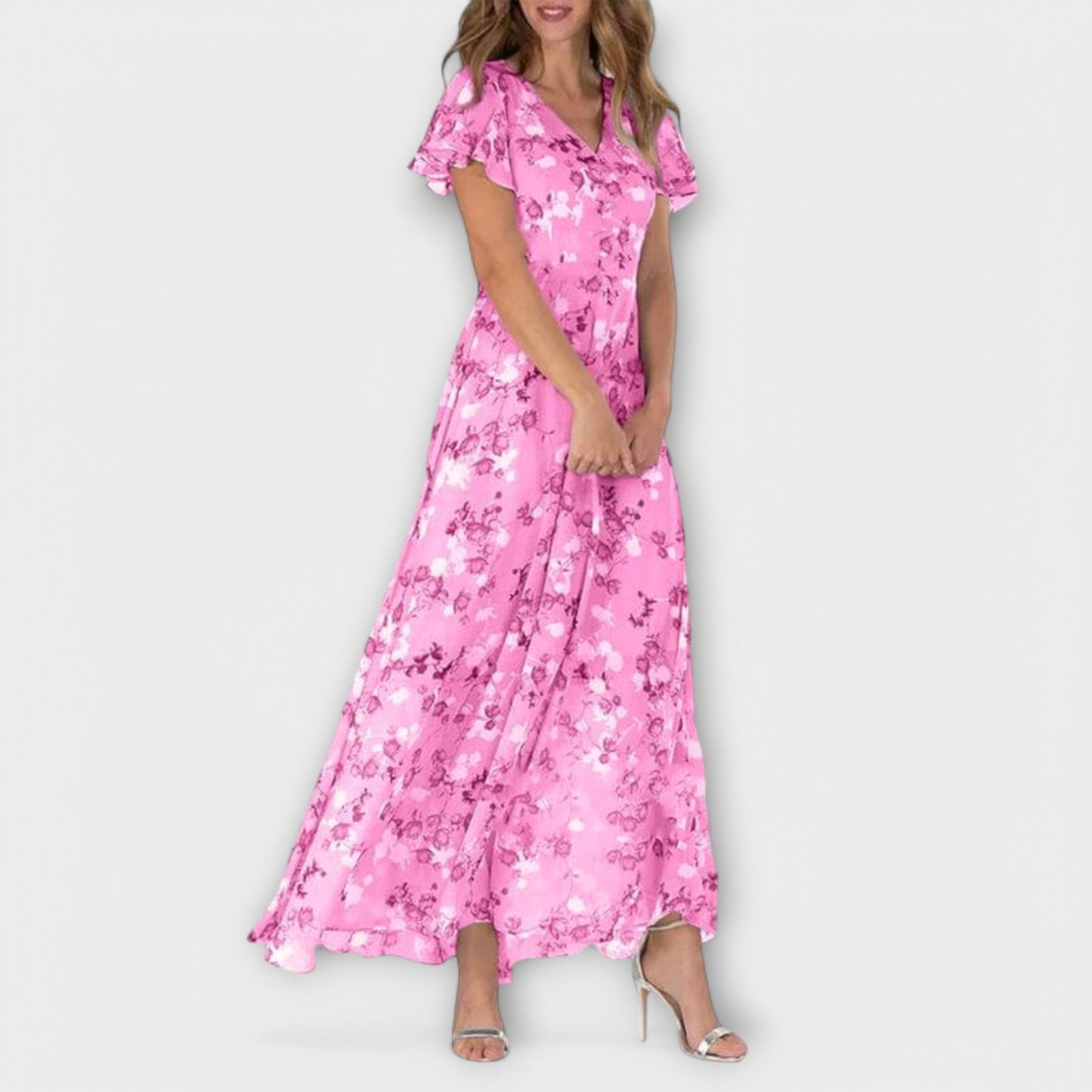 Vestido Maxi Floral Elegante