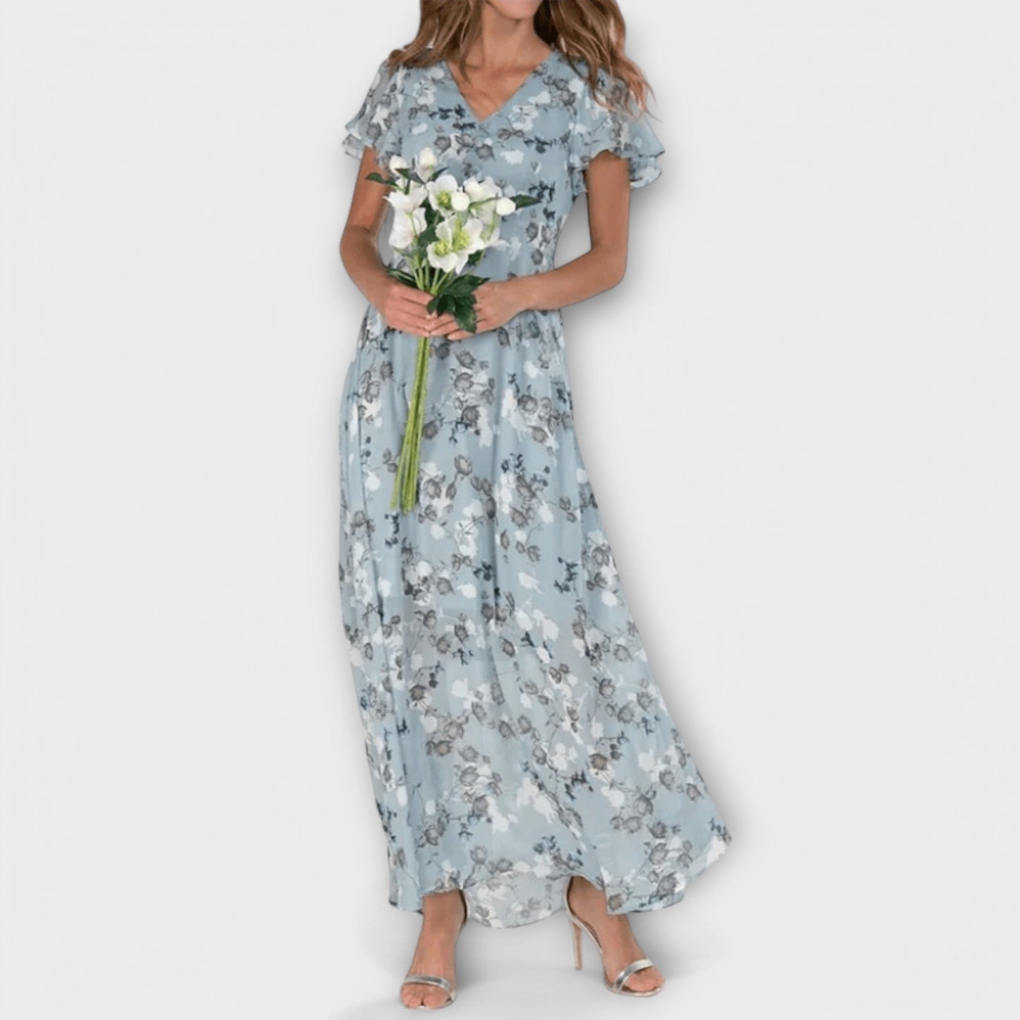 Vestido Maxi Floral Elegante