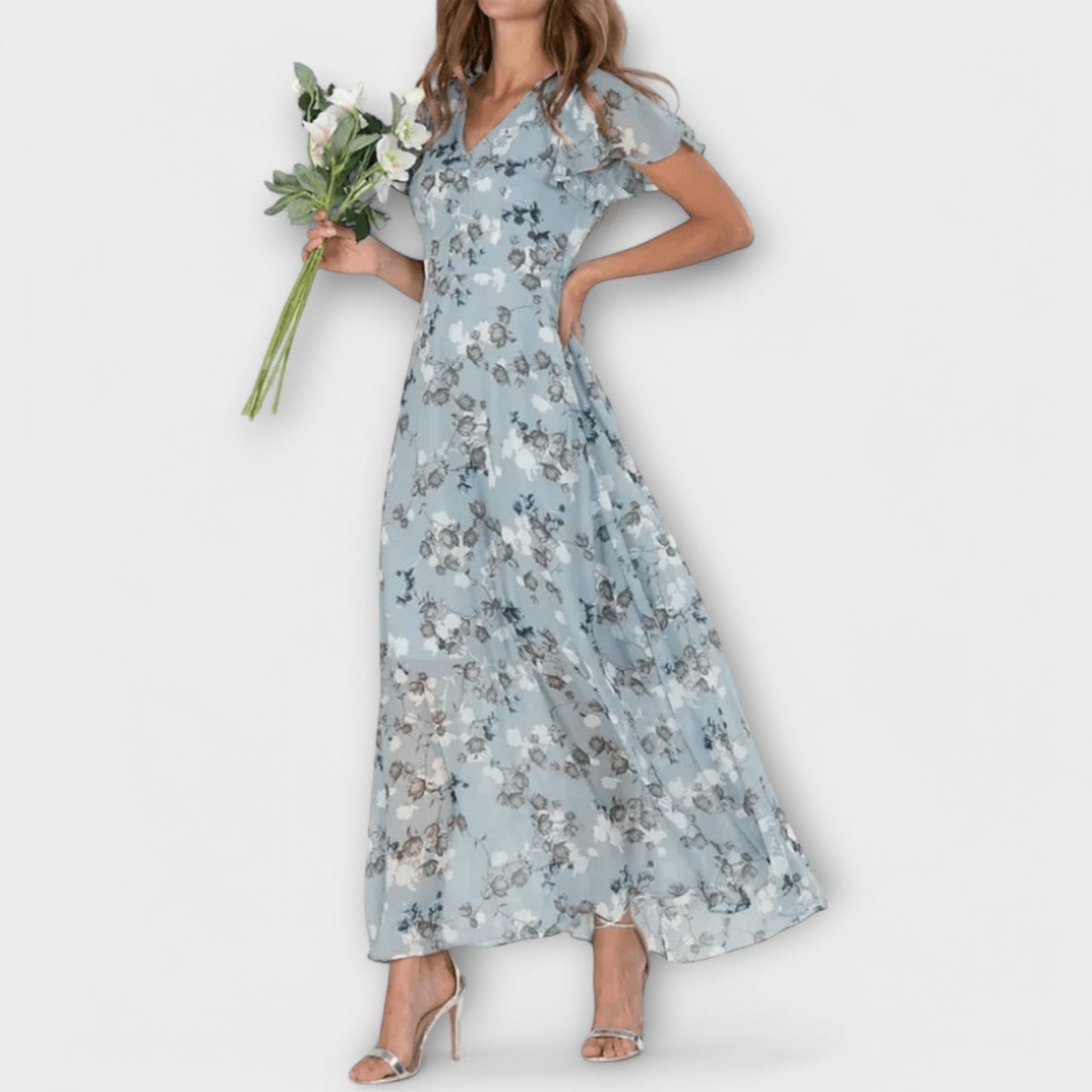 Vestido Maxi Floral Elegante