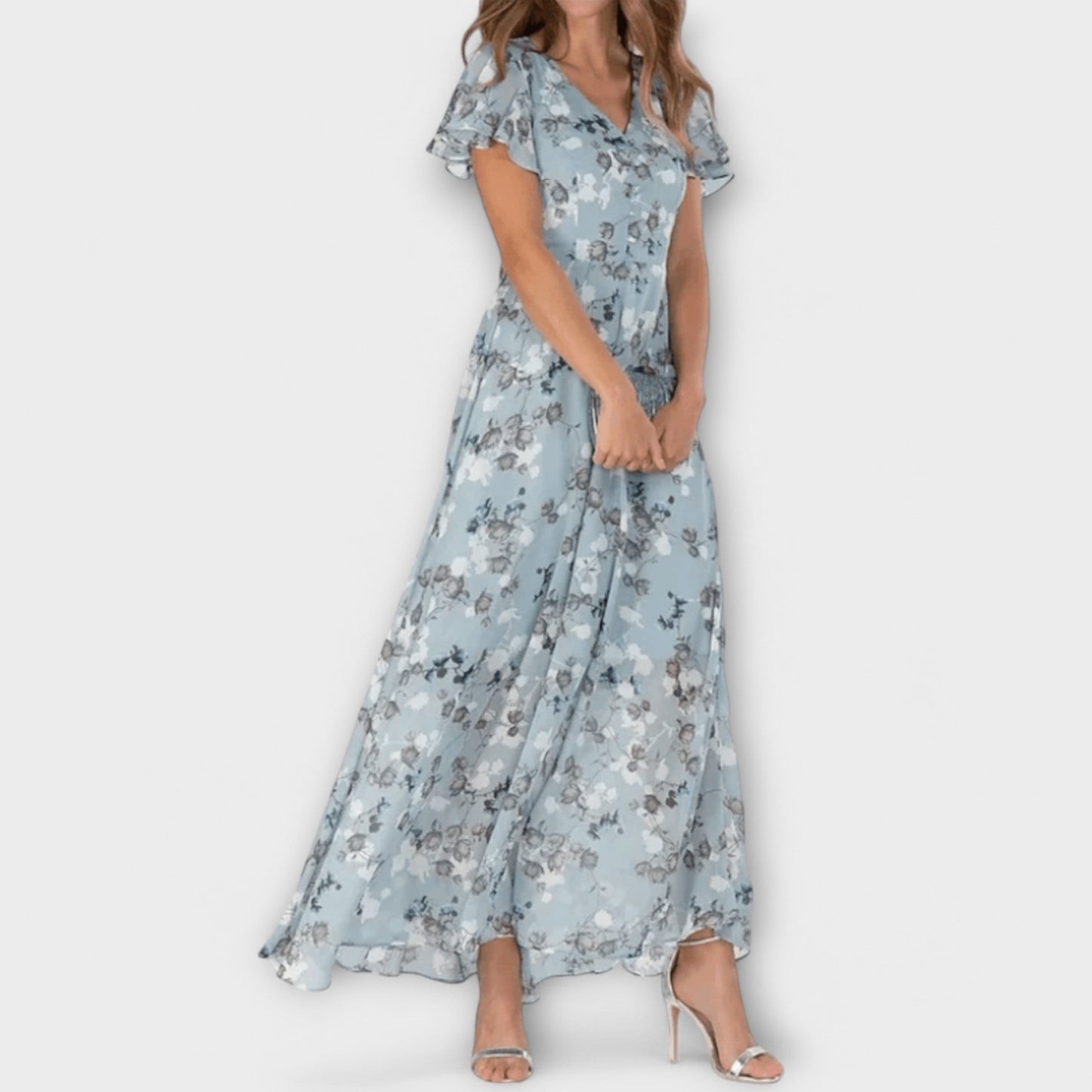 Vestido Maxi Floral Elegante