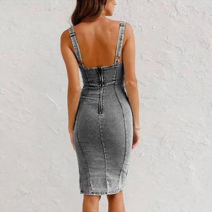 Vestido Verano Denim Elegante