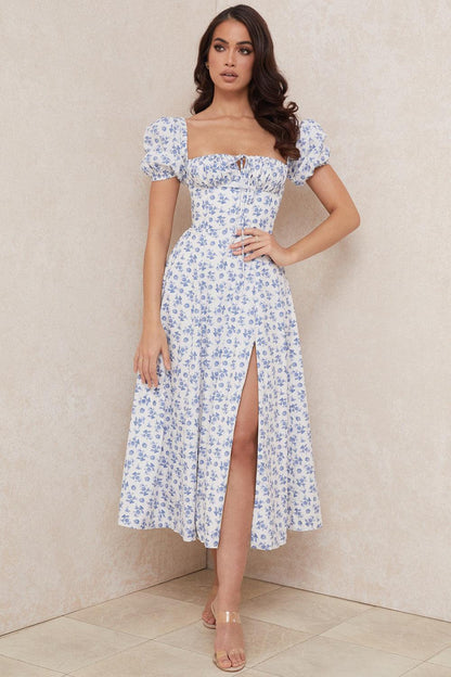 Floral Corset Midi Dress